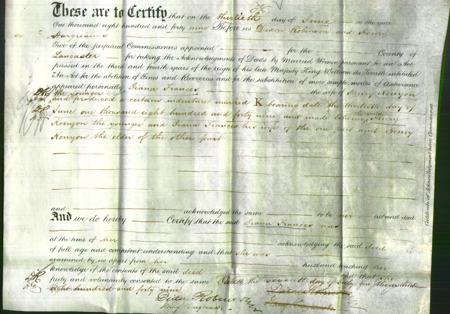 Deed by Married Women - Diana Frances Kenyon