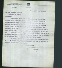 Letterhead - American Steel & Wire Co.