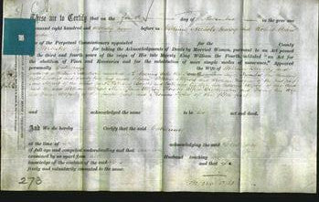 Deed by Married Women - Catherine Allport Bancks-Original Ancestry