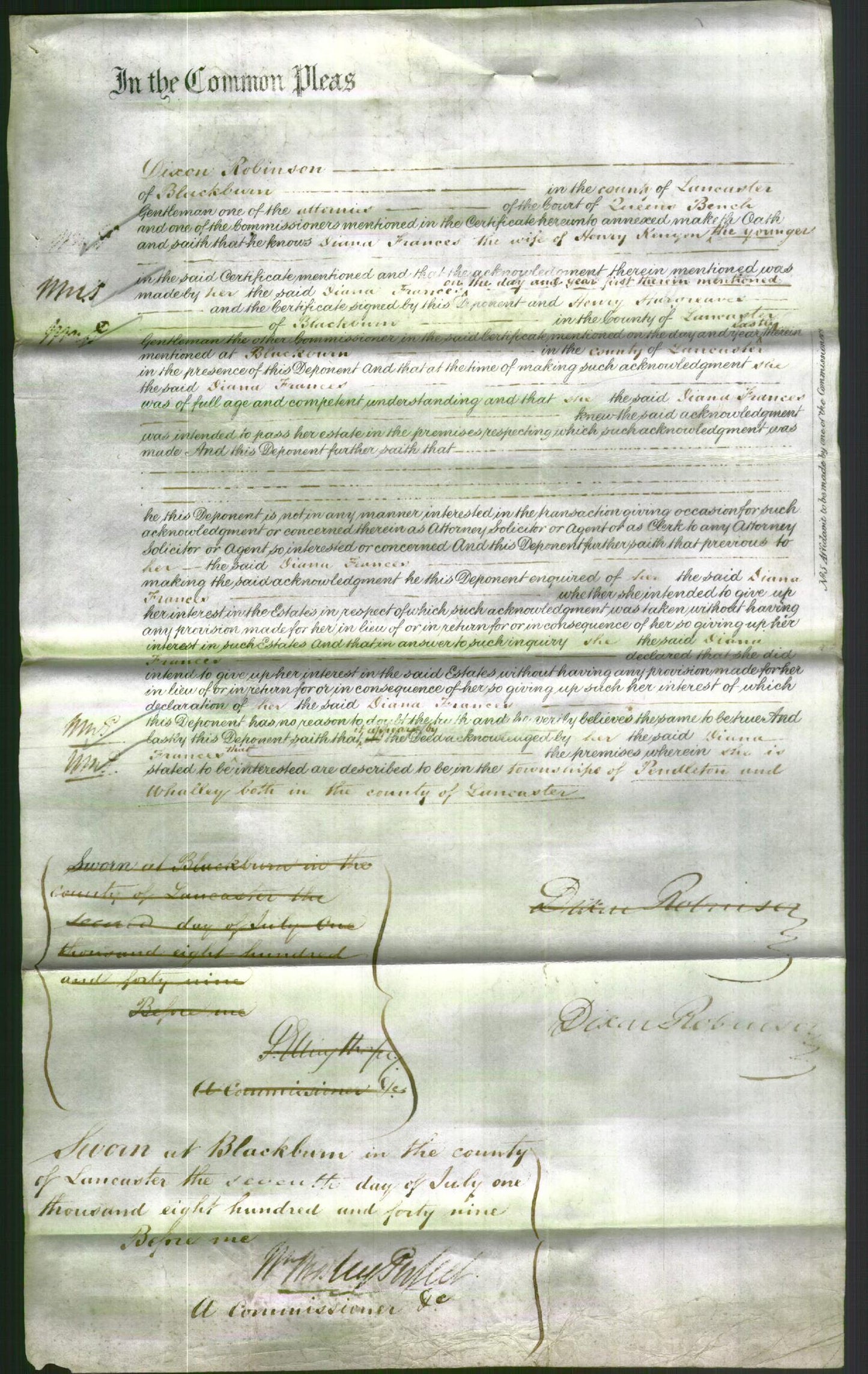 Court of Common Pleas - Diana Frances Kenyon