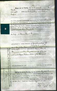 Deed by Married Women - Ann Elizabeth Hargreaves-Original Ancestry