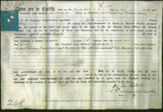 Deed by Married Women - Elizabeth Ayles-Original Ancestry
