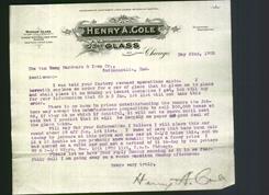 Letterhead - Henry A. Cole
