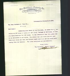 Letterhead - The Builder's Supply Co.