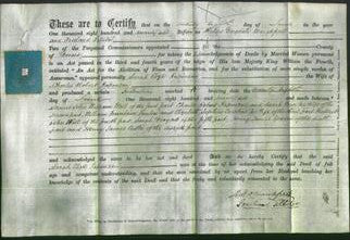 Deed by Married Women - Sarah Eliza Sapinson-Original Ancestry
