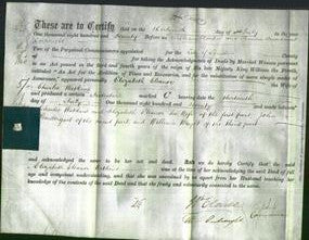 Deed by Married Women - Elizabeth Eleanor Watkins-Original Ancestry