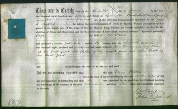 Deed by Married Women - Eliza Wilkes-Original Ancestry