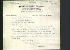 Letterhead - Peninsula Lumber Company