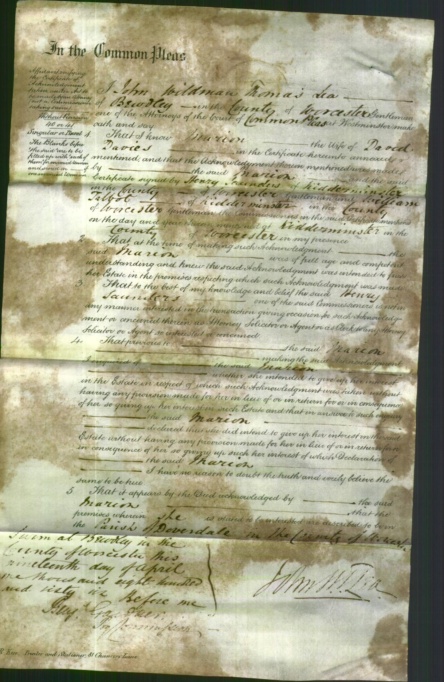 Court of Common Pleas - Marion Davies