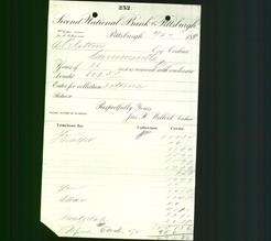 Bank Letterhead - Second National Bank of Pittsburgh