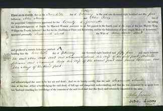 Deed by Married Women - Susannah Sarah Wait-Original Ancestry