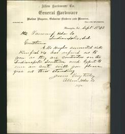 Letterhead - Allen Hardware Co.