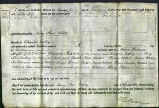 Deed by Married Women - Mary Ann Calley-Original Ancestry