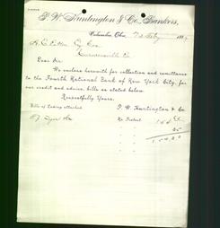 Bank Letterhead - P. W. Huntington & Company Bankers