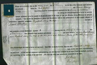 Deed by Married Women - Elizabeth Mary Checkley-Original Ancestry