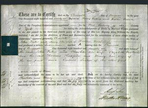 Deed by Married Women - Charlotte Fisher and Mary Hadfield-Original Ancestry