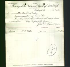 Bank Letterhead - Monongahela National Bank of Pittsburgh