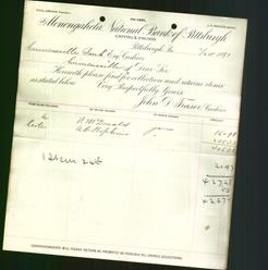 Bank Letterhead - Monongahela National Bank of Pittsburgh