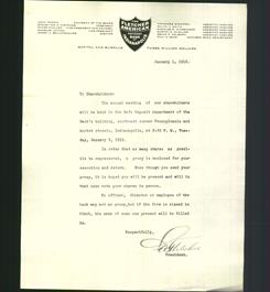 Letterhead - The Fletcher American National Bank of Indianapolis