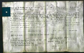Deed by Married Women - Sarah Biddle-Original Ancestry