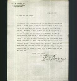 Letterhead - P. & F. Corbin Div.