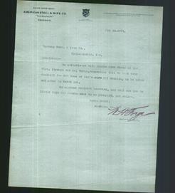 Letterhead - American Steel & Wire Co.