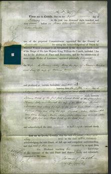 Deed by Married Women - Elizabeth Jolly, Mary Marsden and Lucy Berry-Original Ancestry