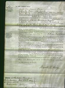 Court of Common Pleas - Isabella Catherine Eyre-Original Ancestry