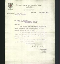 Letterhead - Provident Savings Life Assurance Society