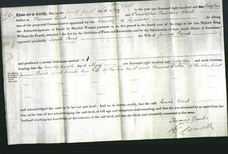 Deed by Married Women - Sarah Bond-Original Ancestry