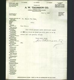 Letterhead - A.W. Thomson Co.