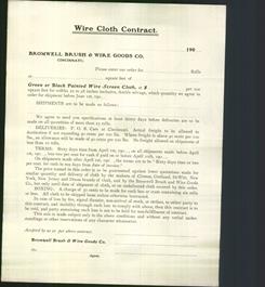 Letterhead - Wire Cloth Contract