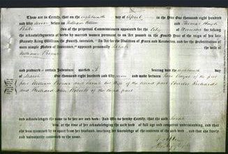 Deed by Married Women - Sarah Prosser-Original Ancestry