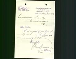 Business Letterhead - Knickerbocker Trust Company