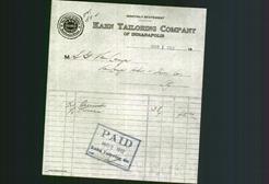 Monthly Statement - Kahn Tailoring Co. of Indianapolis