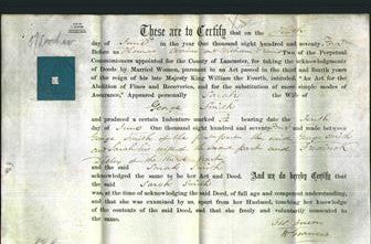Deed by Married Women - Sarah Smith-Original Ancestry