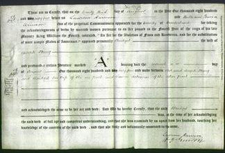 Deed by Married Women - Bridget Strong-Original Ancestry