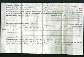 Deed by Married Women - Sarah Hannah King-Original Ancestry