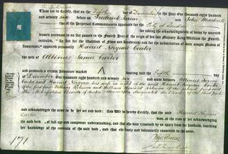 Deed by Married Women - Harriet Norgrave Carter-Original Ancestry
