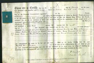 Deed by Married Women - Elizabeth Ann Thompson-Original Ancestry