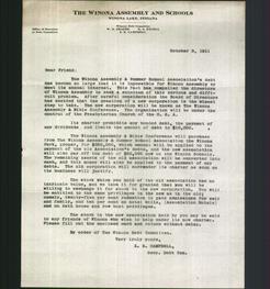 Letterhead - Winona Assembly and Schools