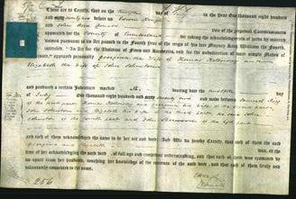 Deed by Married Women - Georgina Holloway and Elizabeth Johnston-Original Ancestry