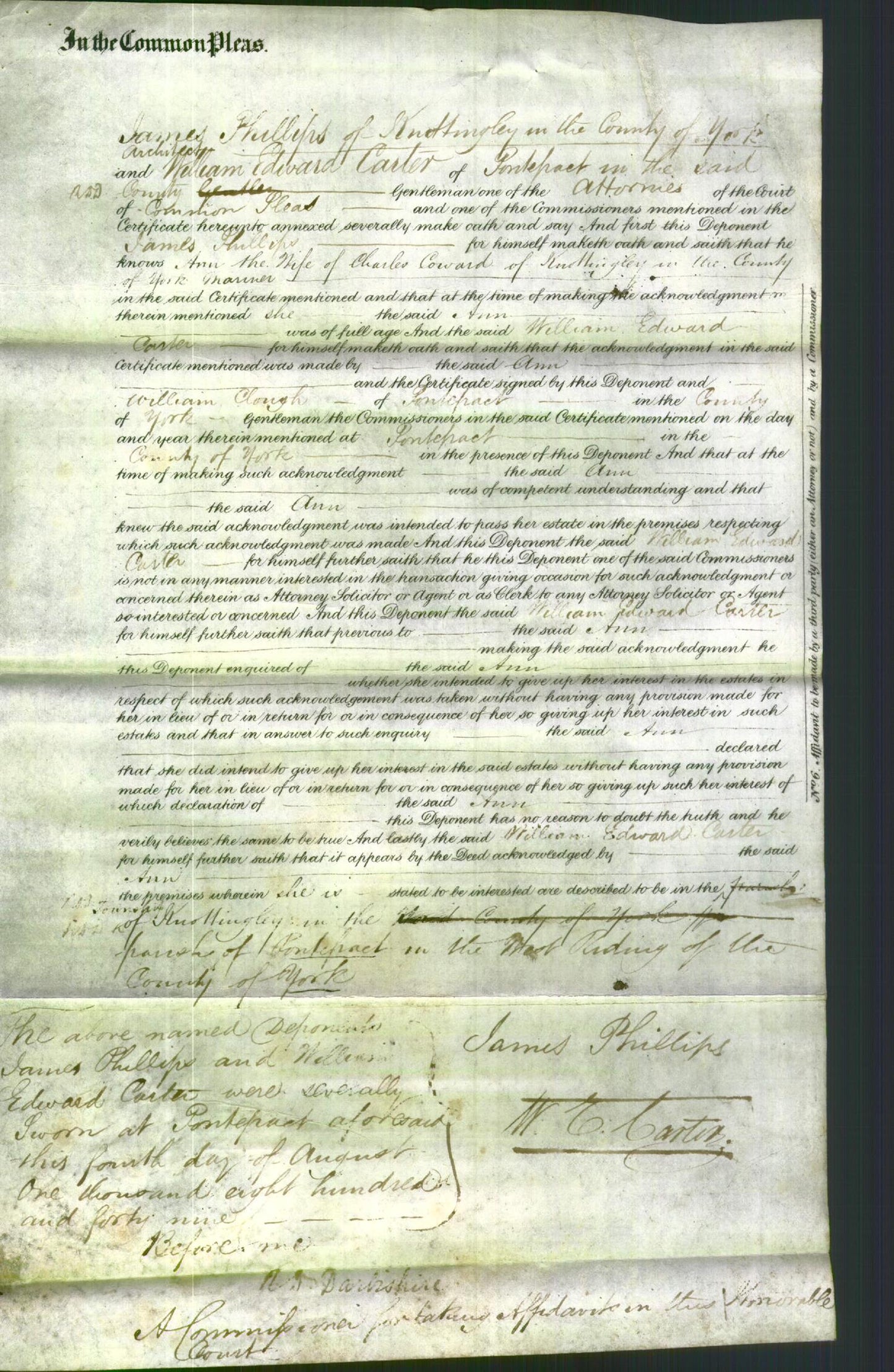 Court of Common Pleas - Ann Coward