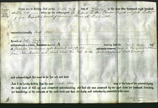 Deed by Married Women - Sarah Ann Combe-Original Ancestry