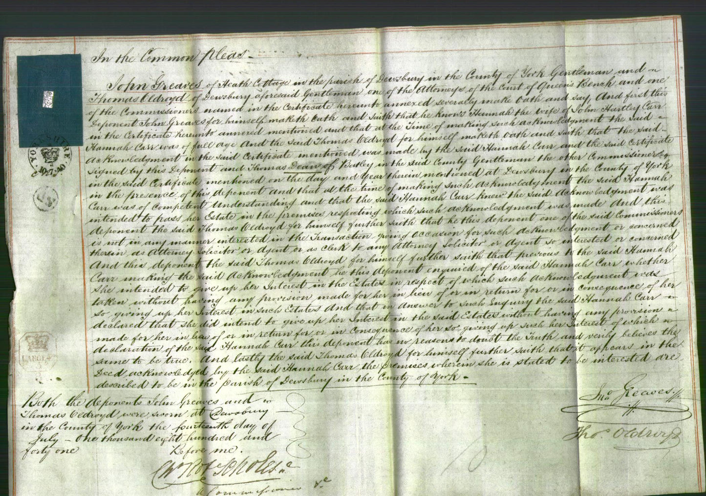 Court of Common Pleas - Hannah Carr