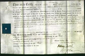 Deed by Married Women - Catharine Newall and Ann Hughes-Original Ancestry