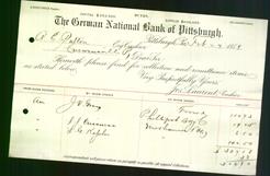 Bank Letterhead - German National Bank of Pittsburgh