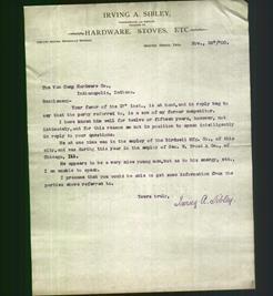 Letterhead - Irving A. Sibley