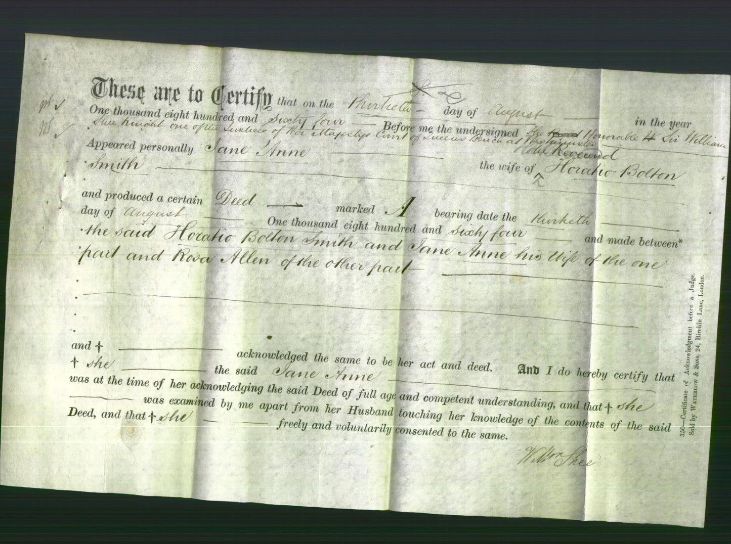 Deed by Married Women - Jane Anne Smith
