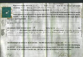 Deed by Married Women - Amelia Nunn-Original Ancestry